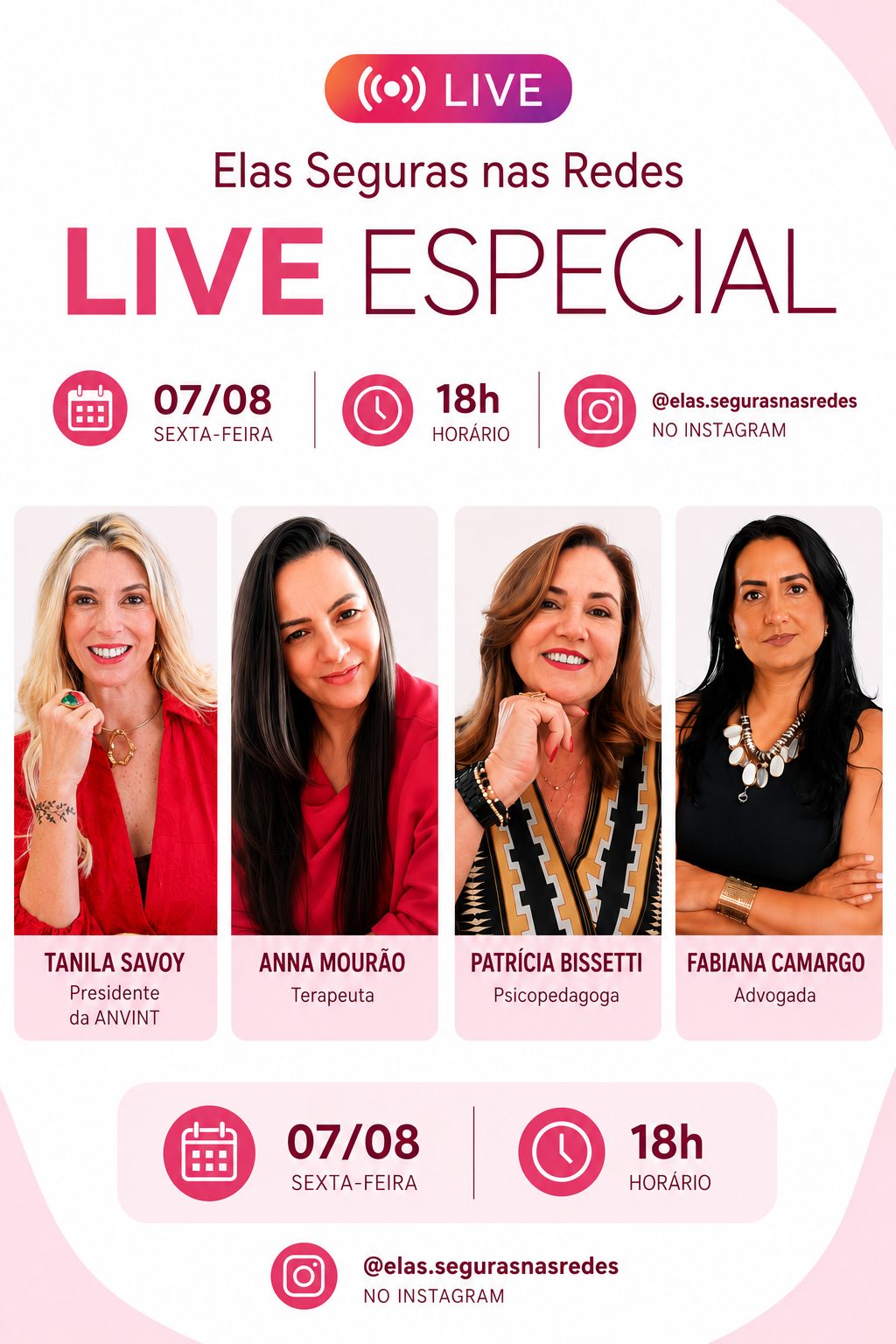 LIVE- Elas Seguras nas Redes- Segurança da mulher no Digital